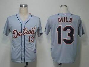 Wholesale MLB Detroit Tigers 13 AVILA Grey... Made in Korea